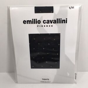 Emilio Cavallini Black Tights With gold dots S/M